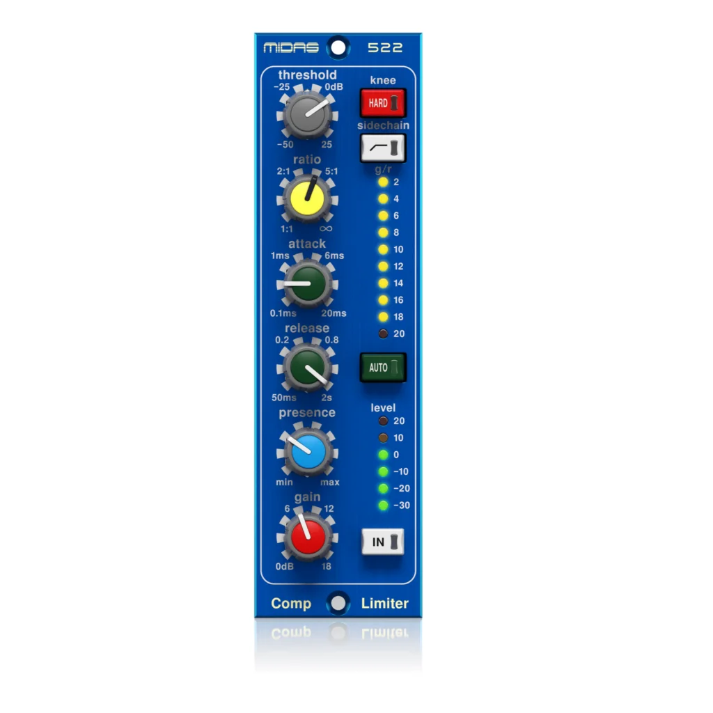 MIDAS 522 V2 500 Series Compressor/Limiter with Dynamic Presence Control high power balanced output