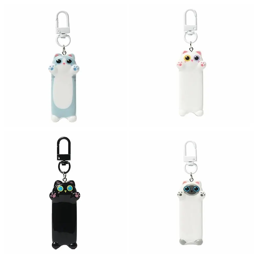 Trendy Pendant Cute Cat Keychain Bag Decoration Accessories Animal Key Ring Cartoon Cat Plastic Hanging Ornament Party Gift