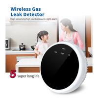 Natural Gas Methane Leak Detection 433MHz Wireless Gas Leakage Detector Sound and Light Alarm High Decibel Sensitivity Reminder