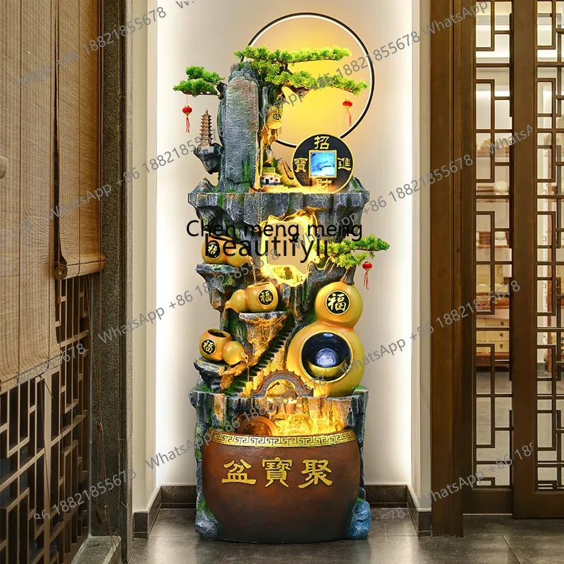 Alpine flowing water ornament circulating water living room entrance lucky humidifier office, landscapingK182
