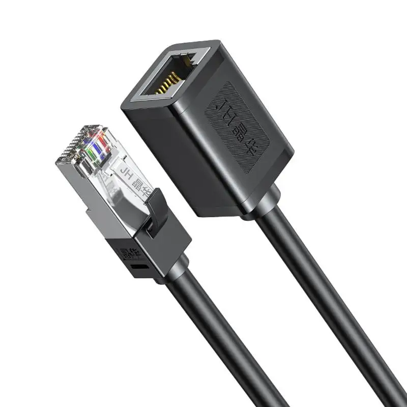 R53C Cat6 Ethernet Extension Cable 1000Mbps Multiple Directional RJ45 Adapter Shielded Connectors Compatible Cat5e