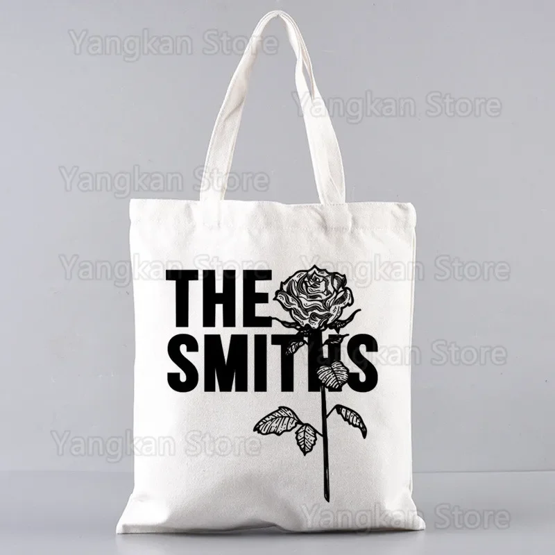 The Smiths Punk Rock Cloth Canvas Tote Bag Shopping Travel Women Eco Reusable Shoulder Shopper Bags bolsas de tela