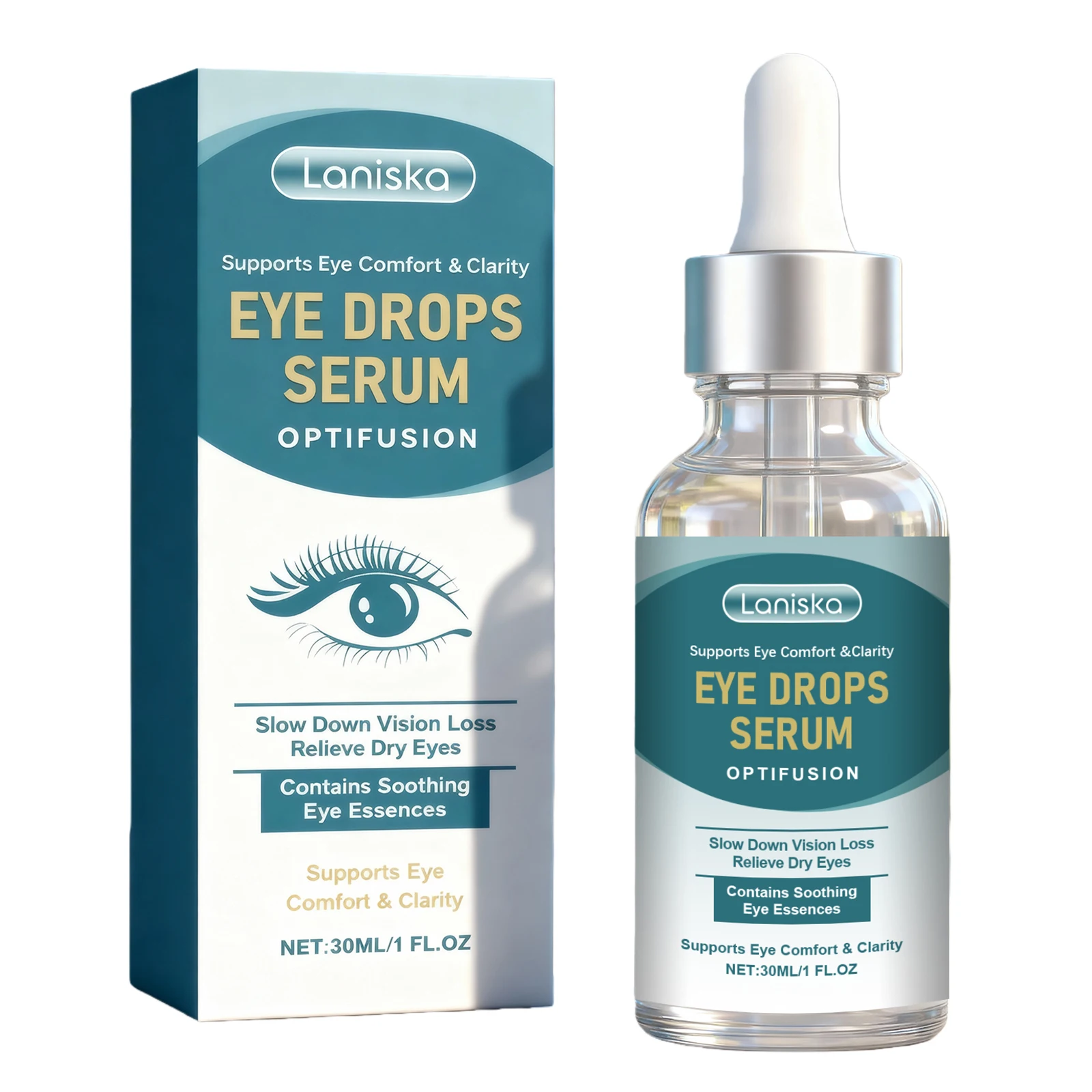 Eye Serum to Relieve Eye Fatigue Gently Caring and Moisturizing Cooling and Hydrating Relieves Dryness Daily Eye Care Drops