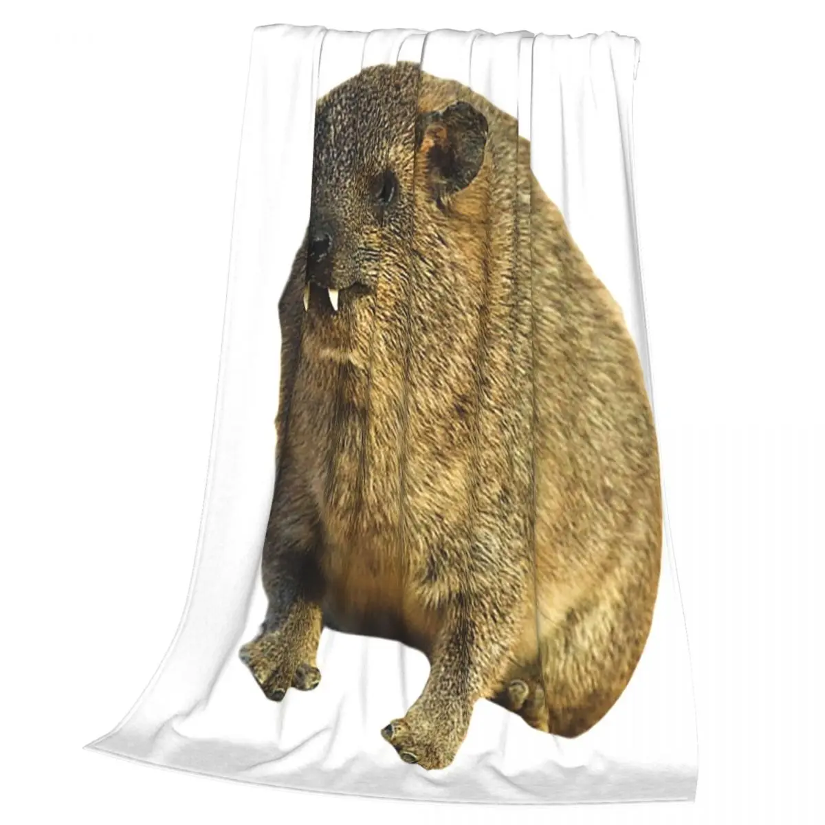 Cute Rock Hyrax Blankets Soft Warm Flannel Throw Blanket Plush for Bed Living room Picnic Travel Home Couch