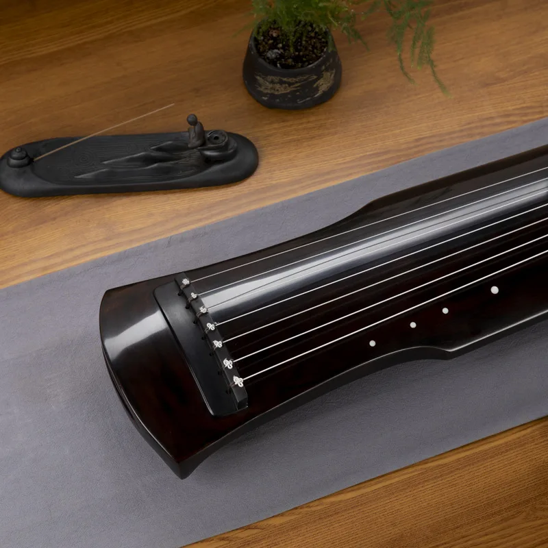 Guqin Fuxi Style Professional Raw Lacquer Cedar Wood Pure Handmade Fuxi 7-stringed Zither Concert Grade Guqin HHF-9