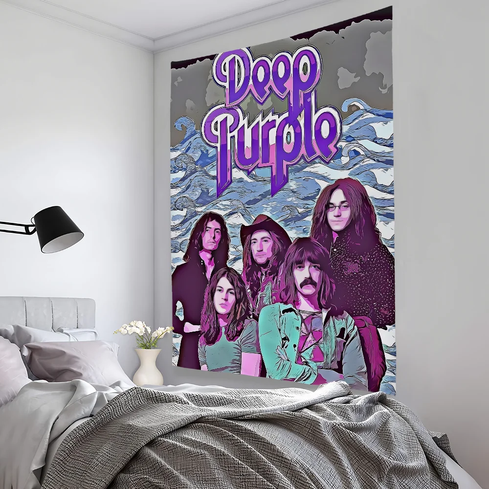 

D-Deep P-PurpleS Band Album Tapestry Bedroom Living Bar Garden Outdoor Microfiber Festival Decoration Background Art Banner