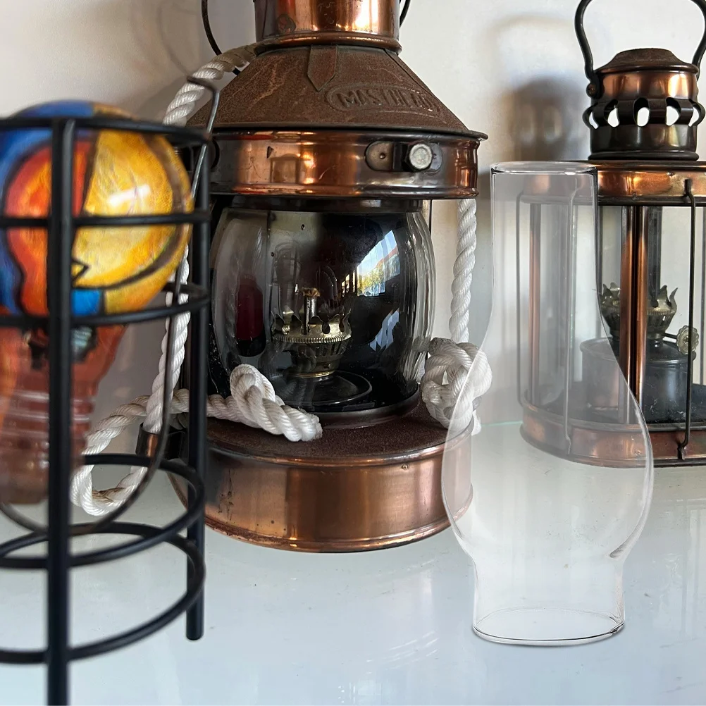 

Clear Glass Lampshade for Oil Lamp Replacement Vintage Style Lamp Chimney Small Compact Design Windproof Shade