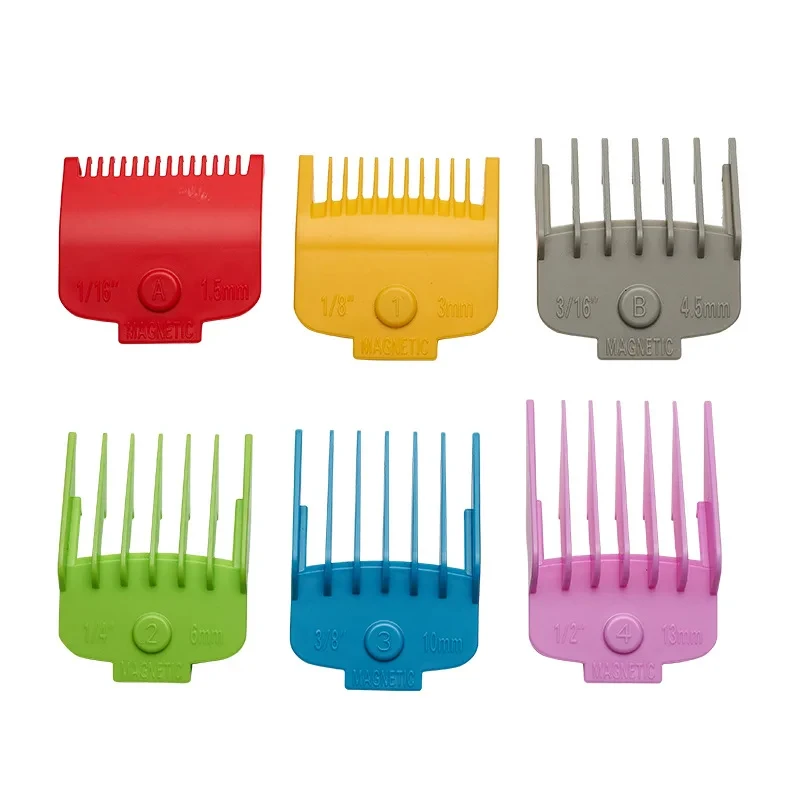 

6Pcs/Set Hair Clipper Guards For Wahl Hair Cutting Machine Limit Comb Magnetic Button Barber Shop Cutting Guide Combs Y0625