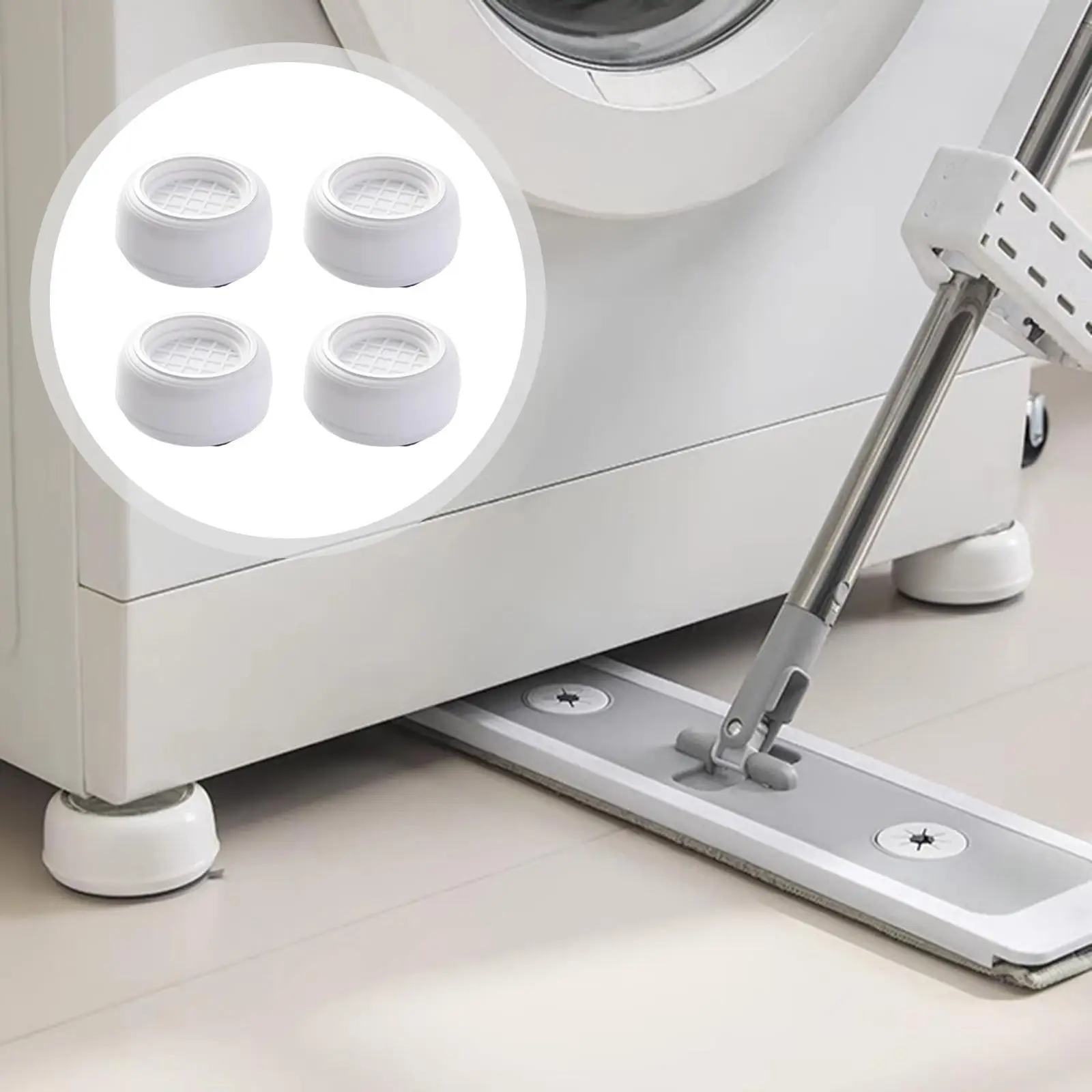 Washing Machine Support Pads PP TPR Anti Vibration Feet Noise Reduction Suction Base for Washer Dryer
