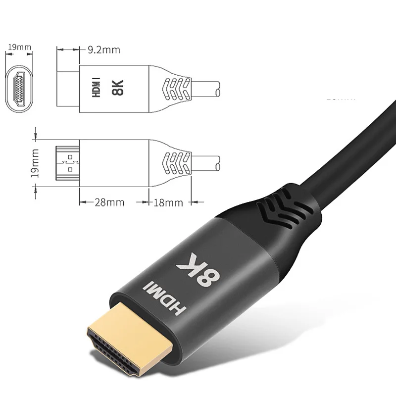 1/2/3/5M 8K 60Hz wejście HDMI Adapter Audio wideo kabel HDMI 2.1 4K/120Hz HDR 48 gb/s męskie dla projektor PC HDTV Monitor