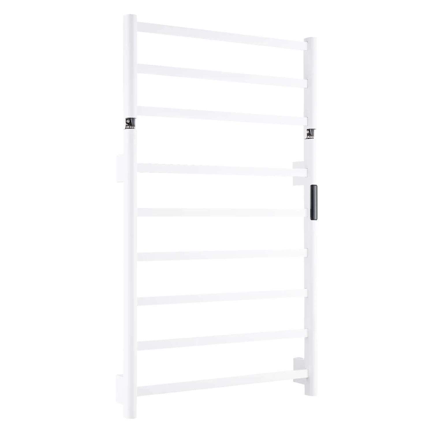 Modern Electric Towel Rack with Foldable Towel Shelf 304 Stainless Steel Matte White Wall Mounted Smart Electric Towel Warmer view 2