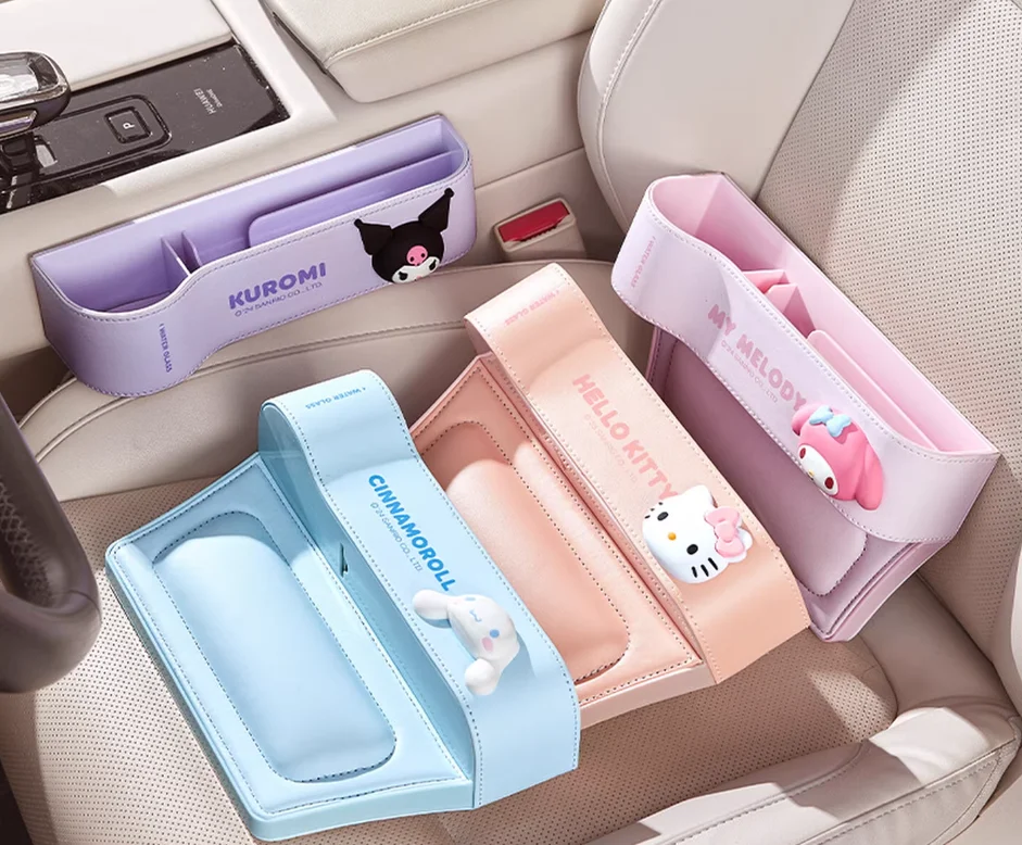 

Sanrio Car Seat Gap Organizer Storage Box Pocket Universal Wallet Keys Card Cup Phone Holder Auto Interior Accessories