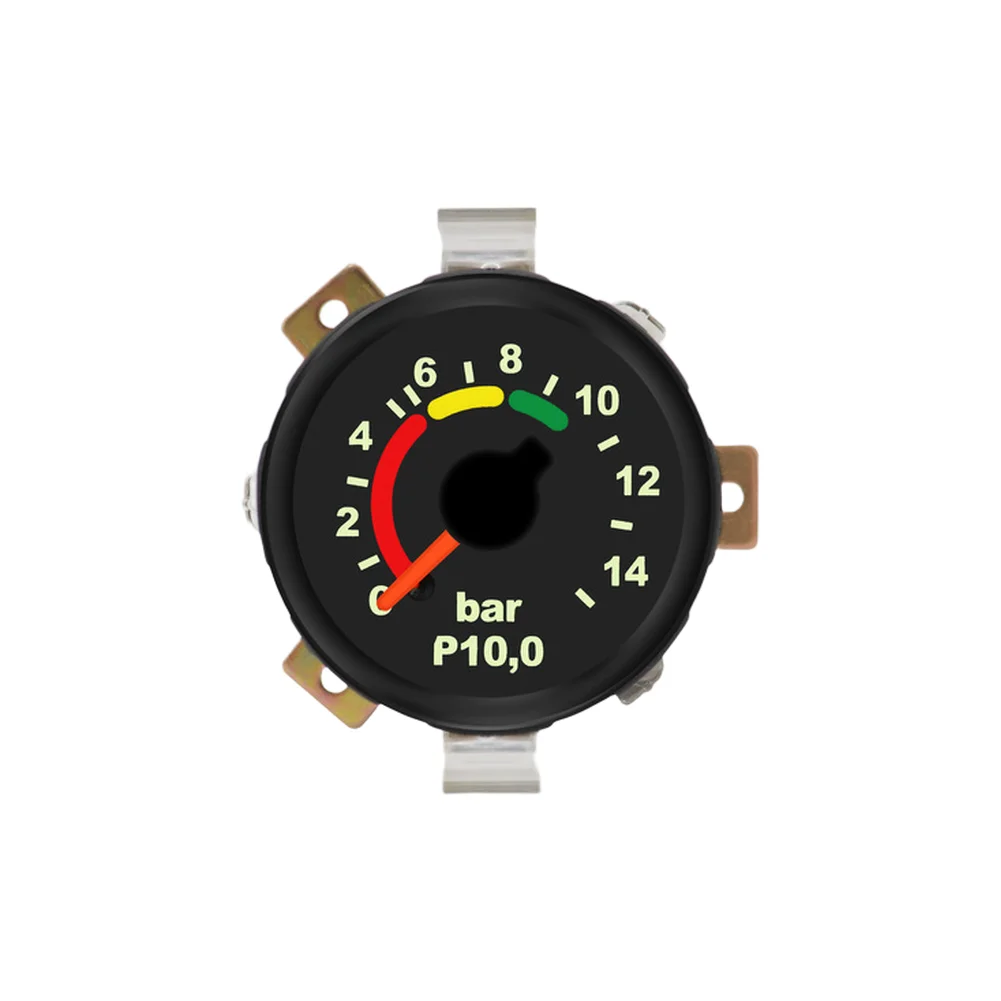 52mm Dual Pressure Gauge Dual Pressure Gauge For Mercedes Truck 0-10 Bar Meter Vibration Resistant Build Stable Reading Display