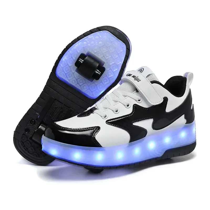 Новинка 2024, детские кроссовки, мужские роликовые коньки для девочек, коньки, прогулочная обувь на колесиках, повседневная обувь, детские кроссовки