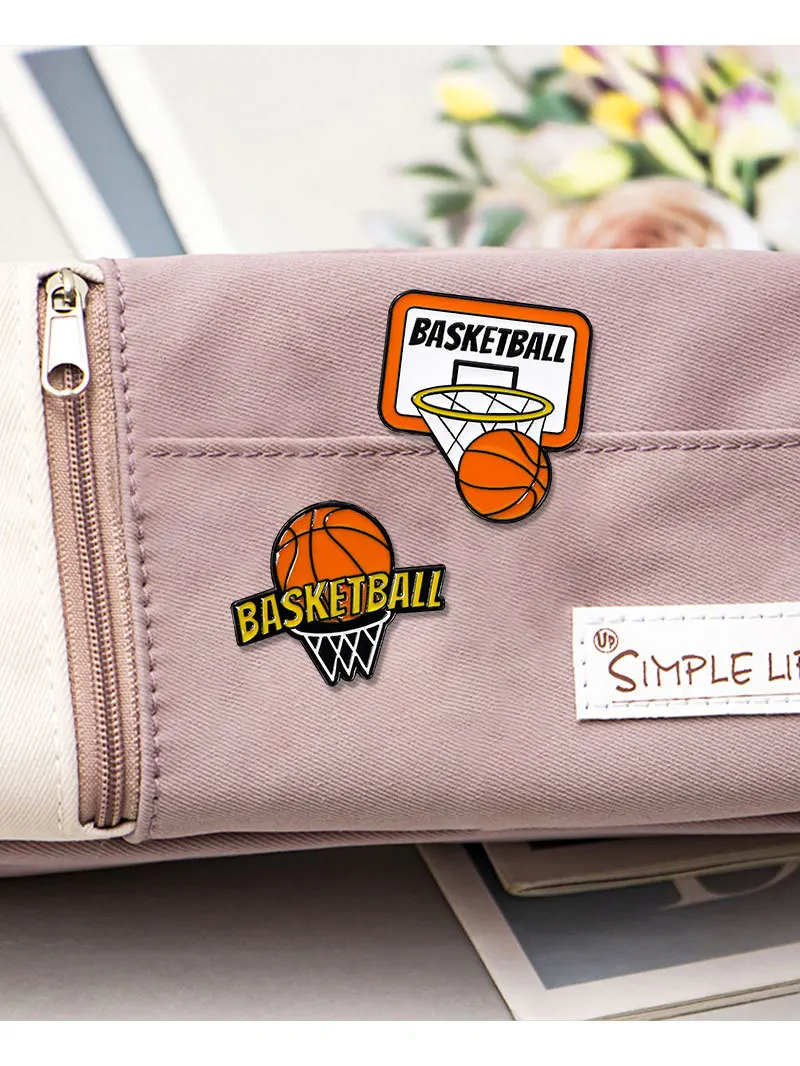 Muslimate 2024 New Creative Crown Basketball Badge Slam Dunk Metal Paint smalto spille borsa accessori per abbigliamento spilla