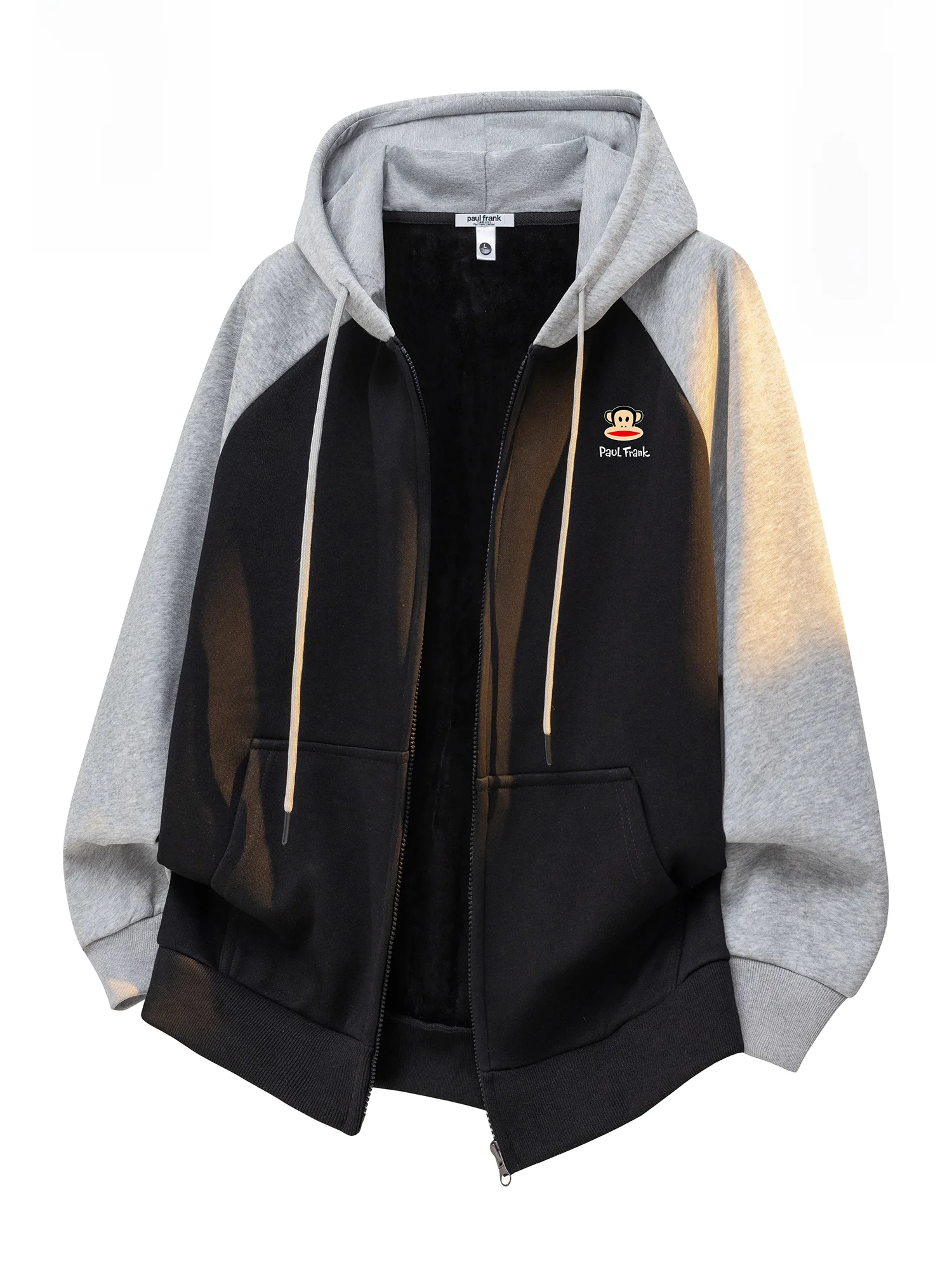 

PaulFrank Heavyweight Trendy Brand Fce Lined Sweatirt Men Winter New Loose Thi Long Sve Outerwear Hooded Zipper Clo...