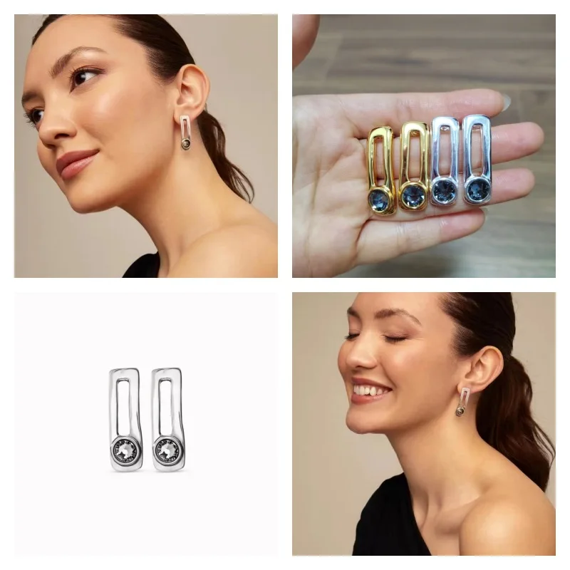 

Spain unode50 long hollow crystal earrings European and American cross-border e-commerce jewelry senior sense