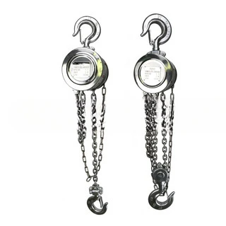 Low headroom stainless steel chain hoist for height-limited space installation