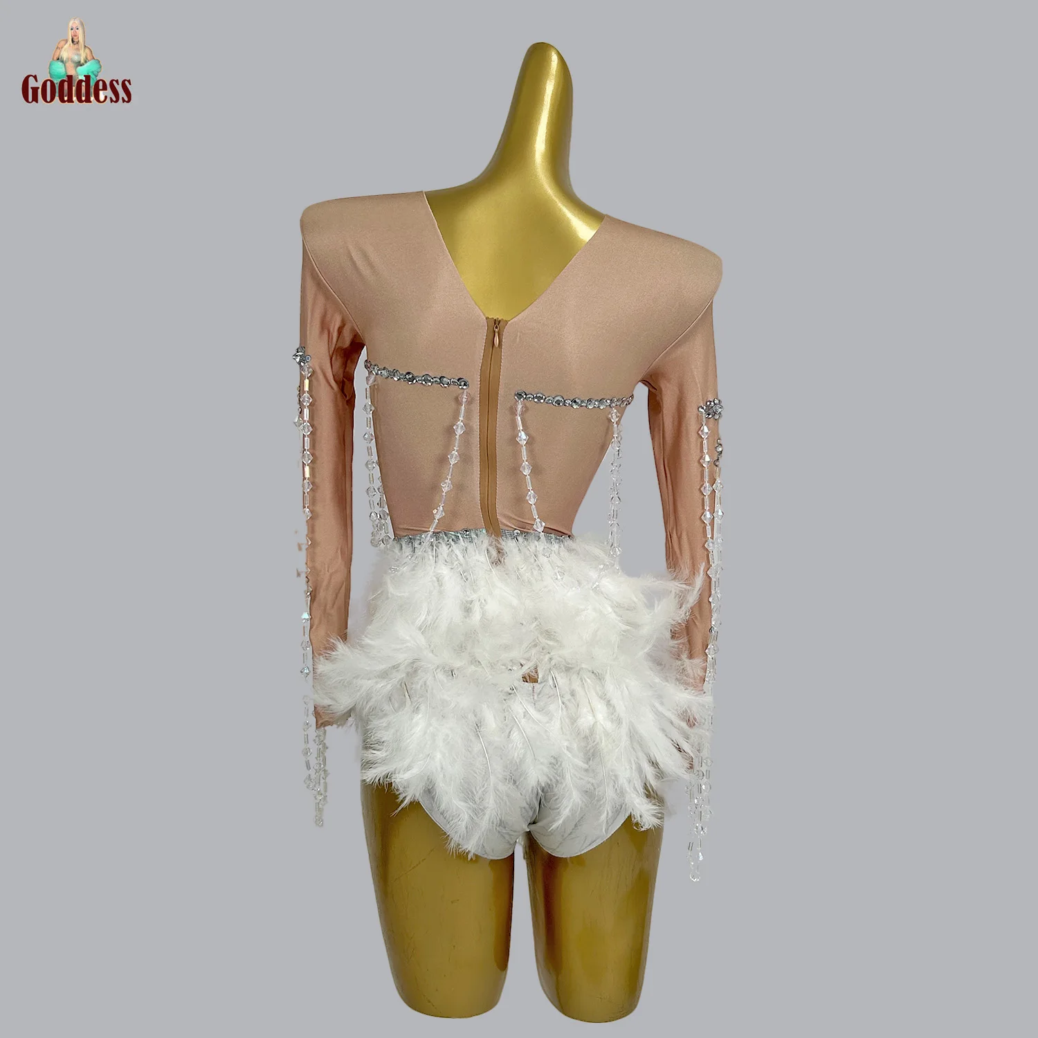 Sparkly Rhinestone Spandex Bodysuit Women Dancing Floor Hot Dance Leotard Christmas Celebration Prom Sexy Dance Troupe Costume