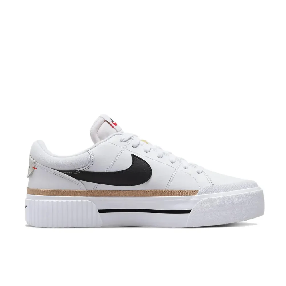 Nike Original COURT LEGACY Low Top Simple Comfortable Women's Board Shoes Classic Retro Casual Shoes White Black Brown Colorway