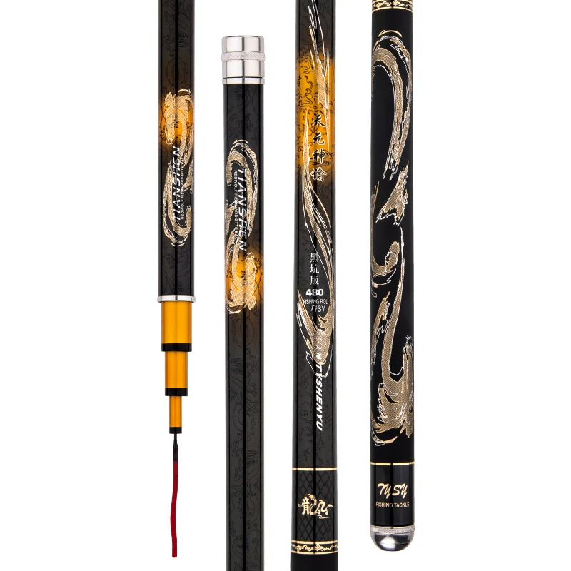 

SHENYU 2.7m-4.8m Super Hard Stream Fishing Rod Carbon Fiber Telescopic Rods 8H 19 Tune Ultralight Carp Power Hand Pole