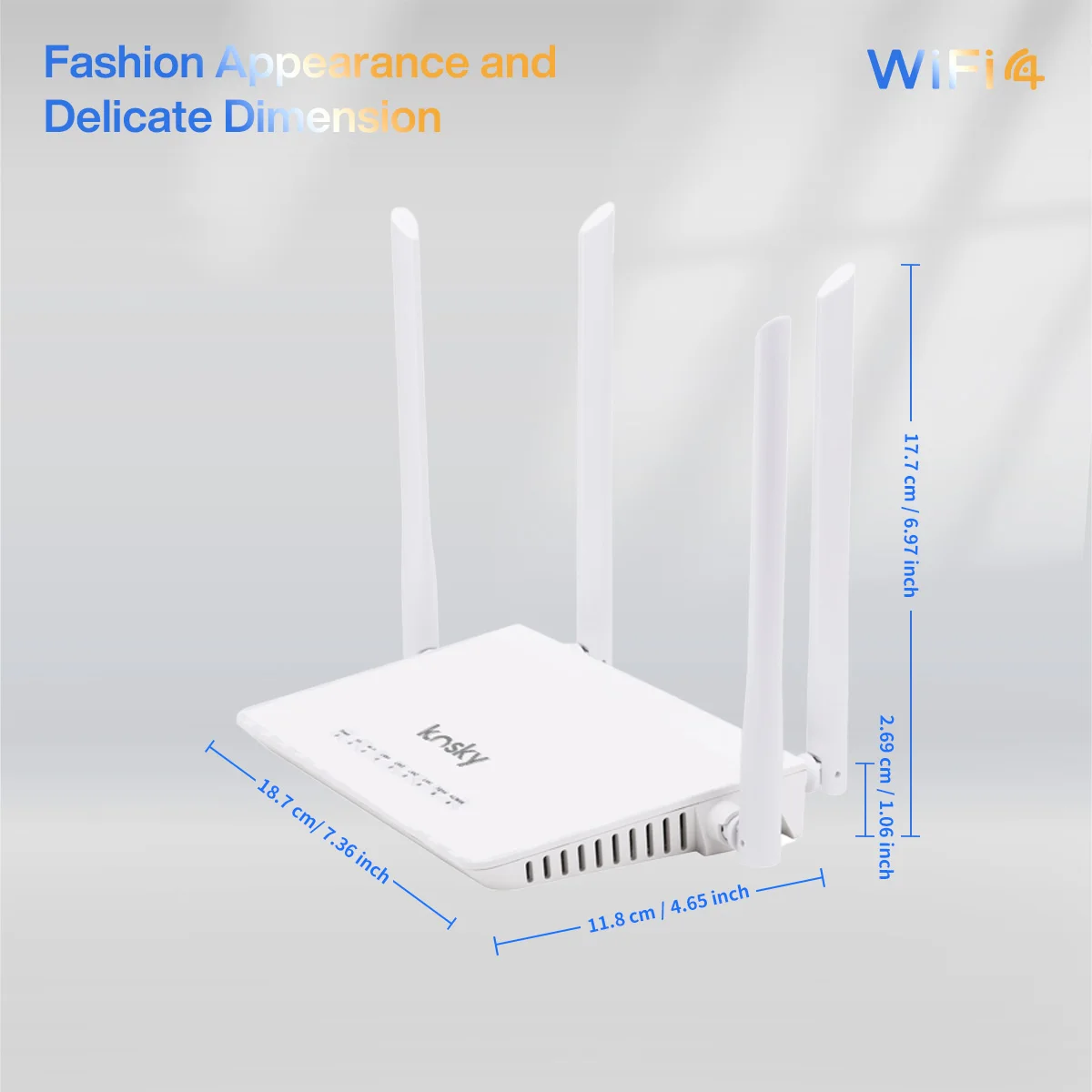 Router wireless desktop 300M, router Wi-Fi4, router wireless, 802.11n, 2.4G, 300M, per casa e SOHO