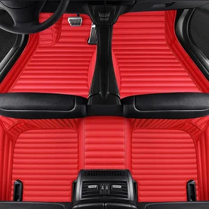 Custom Stripe Nappa Leder Car Floor Teppiche, 5D-Teppich, Innenzubehör, BMW 5 E39 Serie 1995-2004 E60 F10 G30 2017-2022 8 Hauptverkaufsteppiche BMW E39 - №7