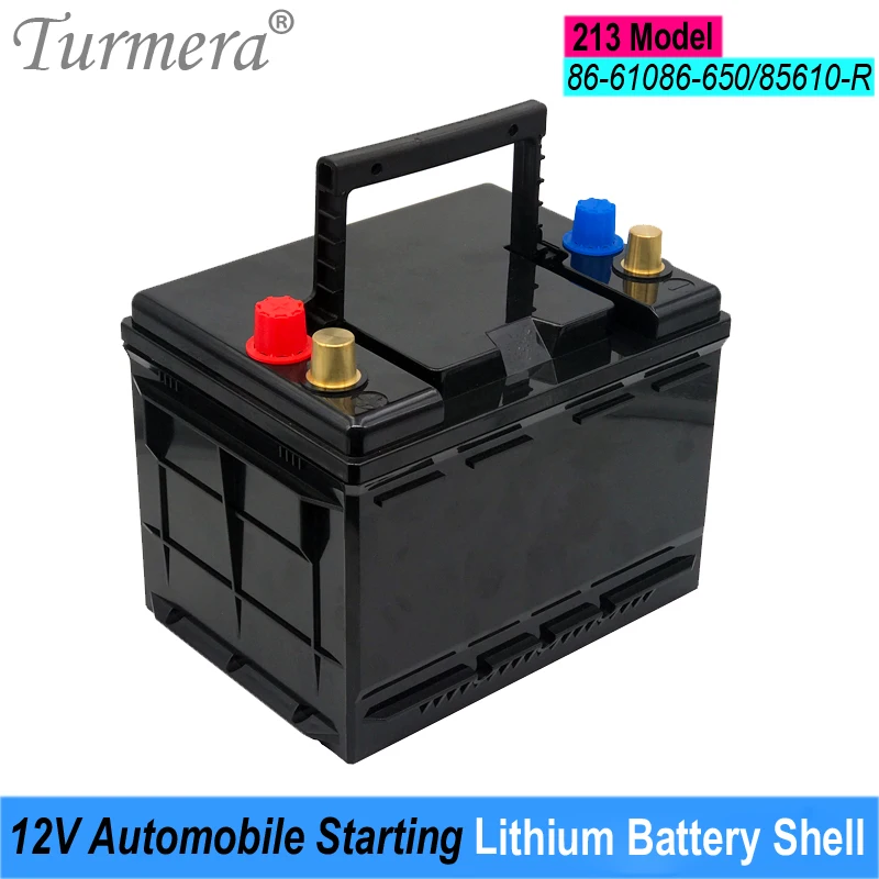 Turmera 12V Automobile Starting Lithium Batteries Shell Car Battery Box for 213 Series 86610 86650 Replace 12V Lead-Acid Use