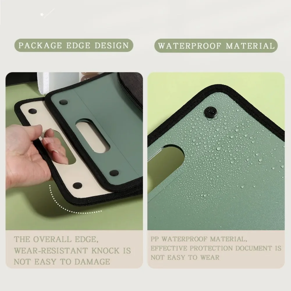 กระเป๋าเอกสาร A4 โฟลเดอร์แนวตั้งวัสดุ PP แบบพกพา 13 กระเป๋าแฟ้มโฟลเดอร์ทนทานกระเป๋าออร์แกน A4 แฟ้มเก็บกระเป๋า Office