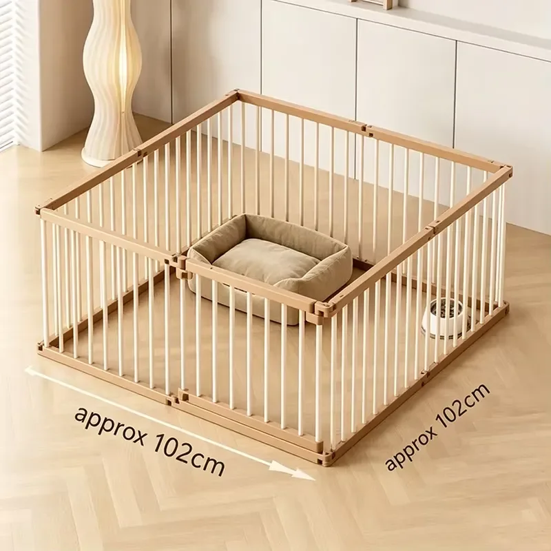 Durable Stainless Steel Dog Fence Square Metal Pet Barrier Eco Friendly Indoor Outdoor Home Safety Gate for Small Medium