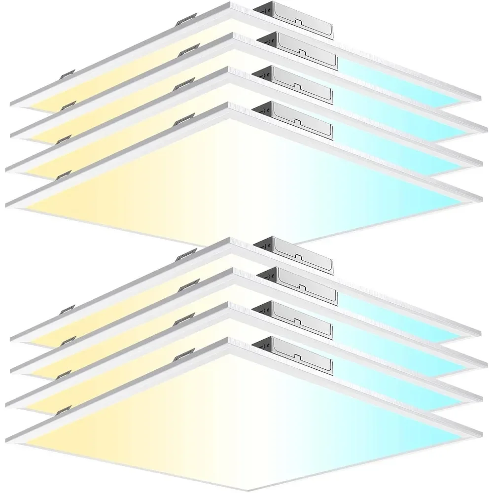 

2x2 Led Flat Panel Light 8 Pack - 40W Color Switchable 3000K/4000K/5000K, 4400LM Triac Dimmable 2x2 Led Light Drop Ceiling