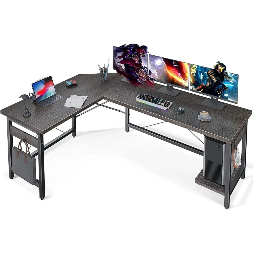 

Corner Computer Desk ,Sturdy Home Office Computer Table, Writing Desk,Larger Gaming Desk Workstation,59" L Shaped Gaming Desk