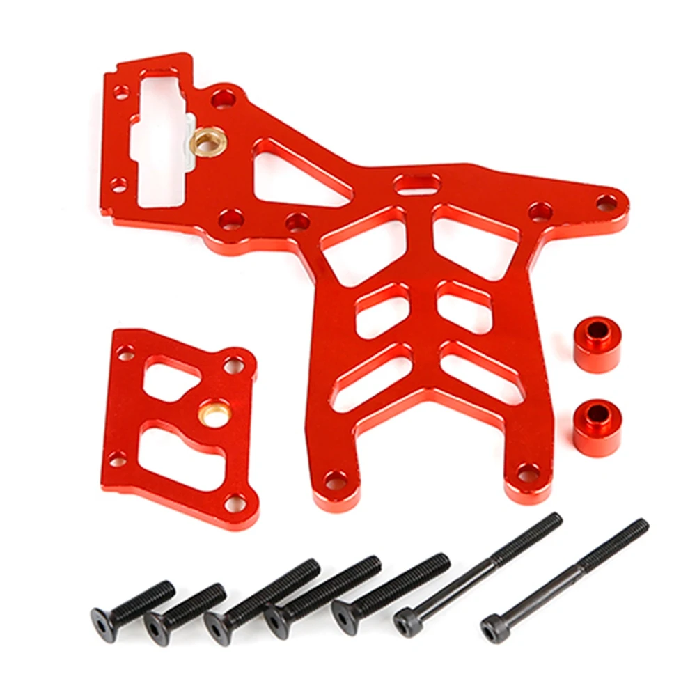 Obróbka CNC Całkowicie metalowa zagęszczona tylna płyta drugiego podłogi dla ROVAN KM HPI BAJA 5B 5T 5SC Rc Car Toys Parts, czerwona