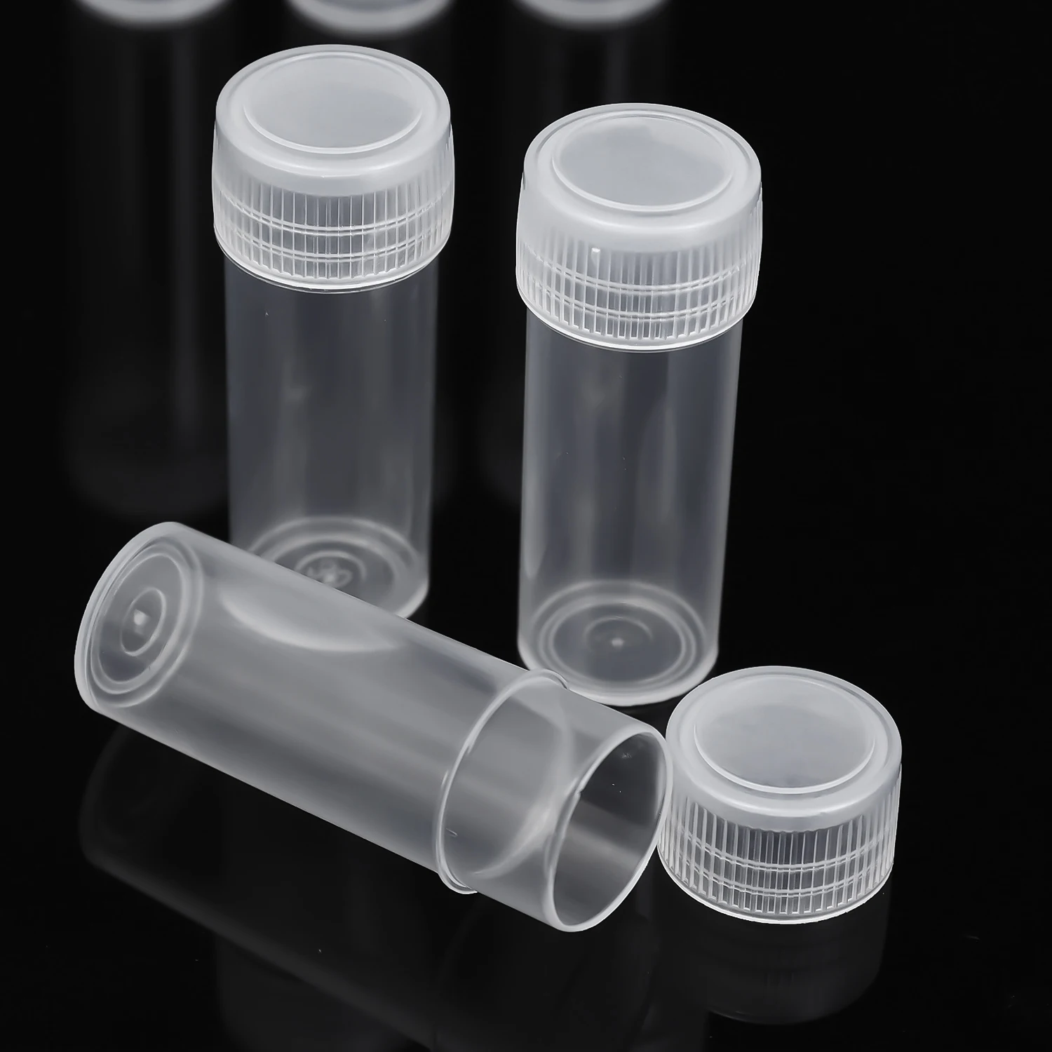 Mini Clear Plastic Bottles 5/7ML Test Tubes Storage Vials with Lids Jars for Beads Powder Pills Liquid Container Travel Bottles