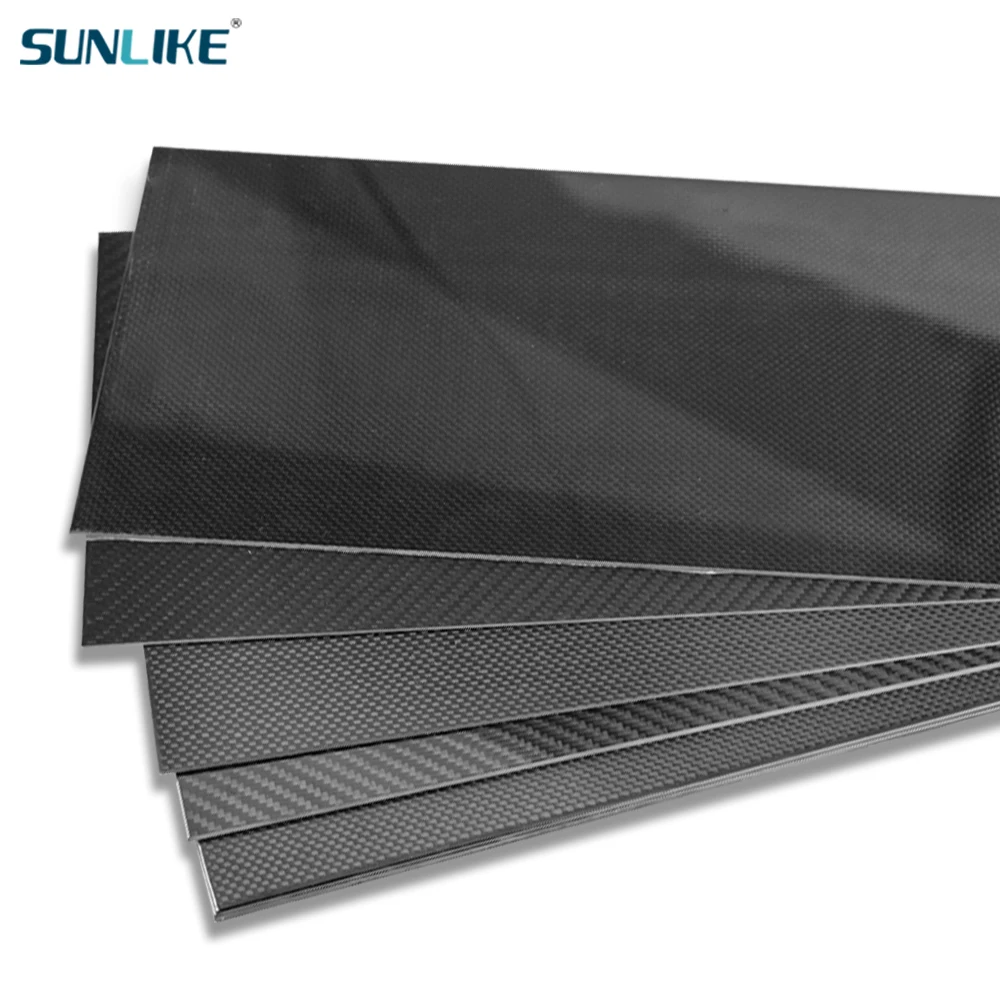 0.2-2.0MM 400mm X500mm 100% 3K Carbon Fiber Plate Panel Sheets Board Fiberic High Composite Hardness Material for RC Model