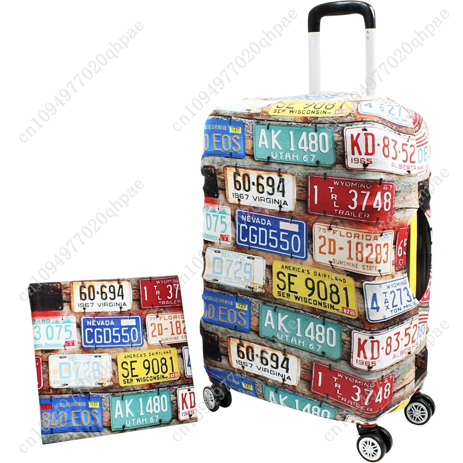 غطاء حقيبة الأمتعة يناسب 19-33 بوصة غطاء حقيبة سفر معتمد من TSA قابل للغسل ومضاد للغبار ومضاد للخدش (M (22-26 بوصة)