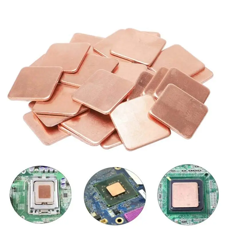 5/10/15Pcs 0.3mm-2mm Copper Sheet Shim Plate Strip, Electronic Thermal Conductive Sheet For Notebook Circuit Heat Dissipation
