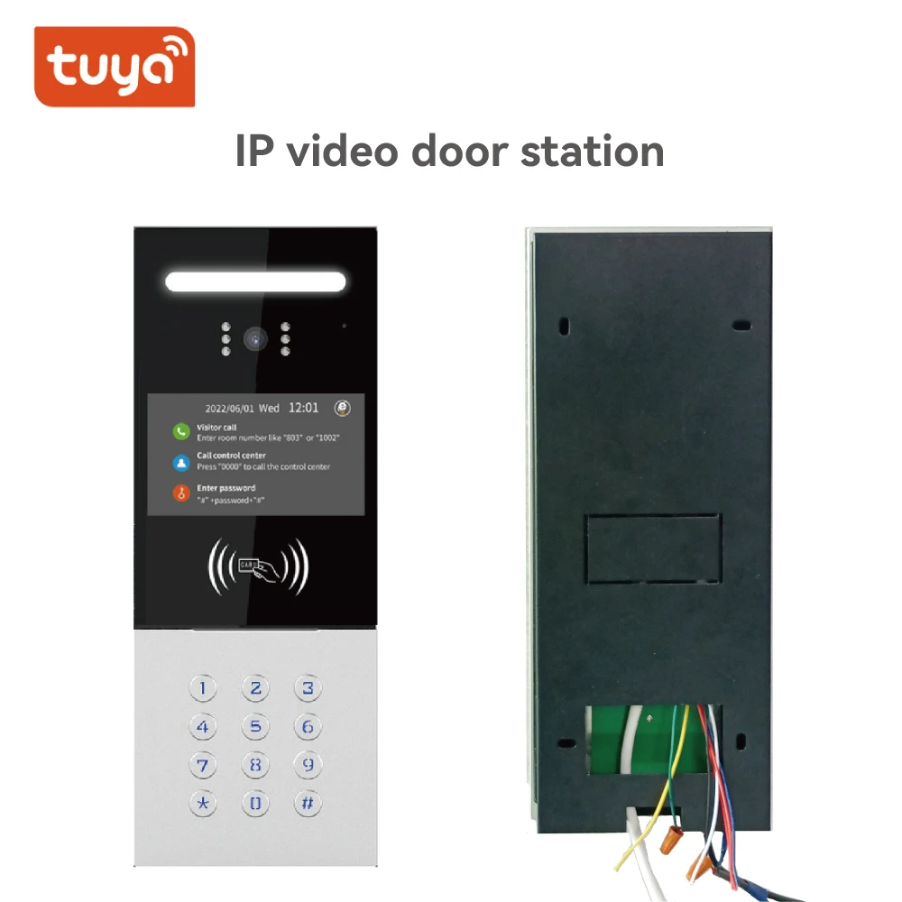 10 بوصة Tuya APP 2MP 1080P جرس باب واي فاي فيديو باب الهاتف IP فيديو محطة الباب كلمة المرور/بطاقة IC نظام التحكم في الوصول كاميرا الباب