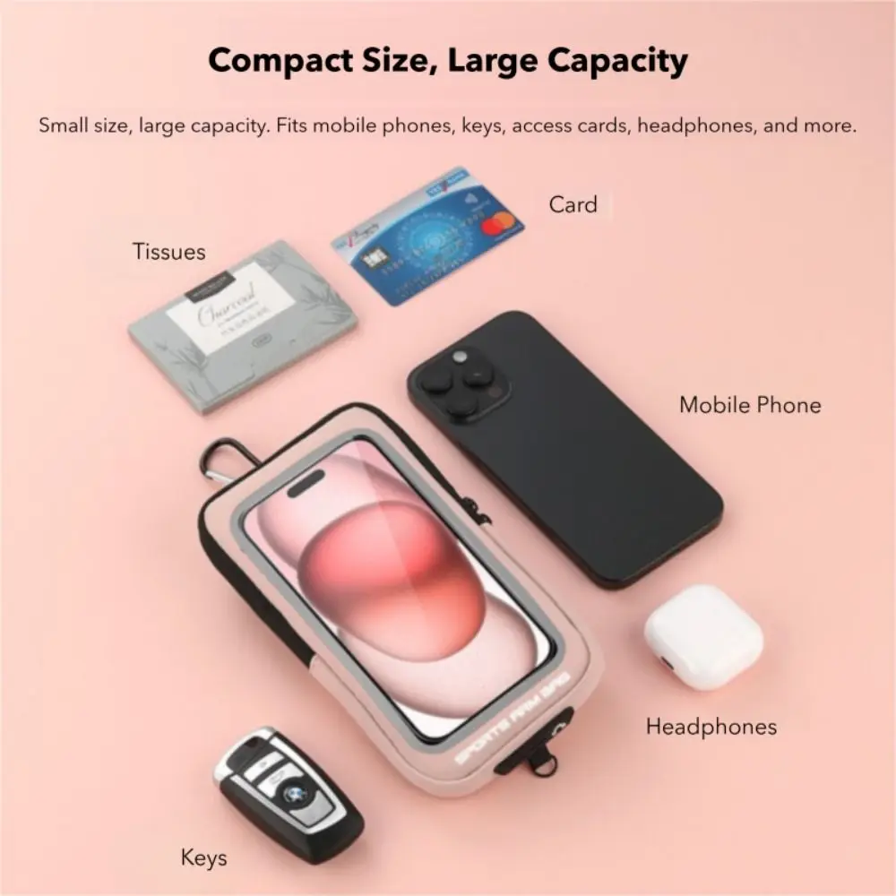 

Портативная многоцветная спортивная сумка на запястье, водонепроницаемая сенсорная сумка на руку, эластичная сумка через плечо для телефона, унисекс