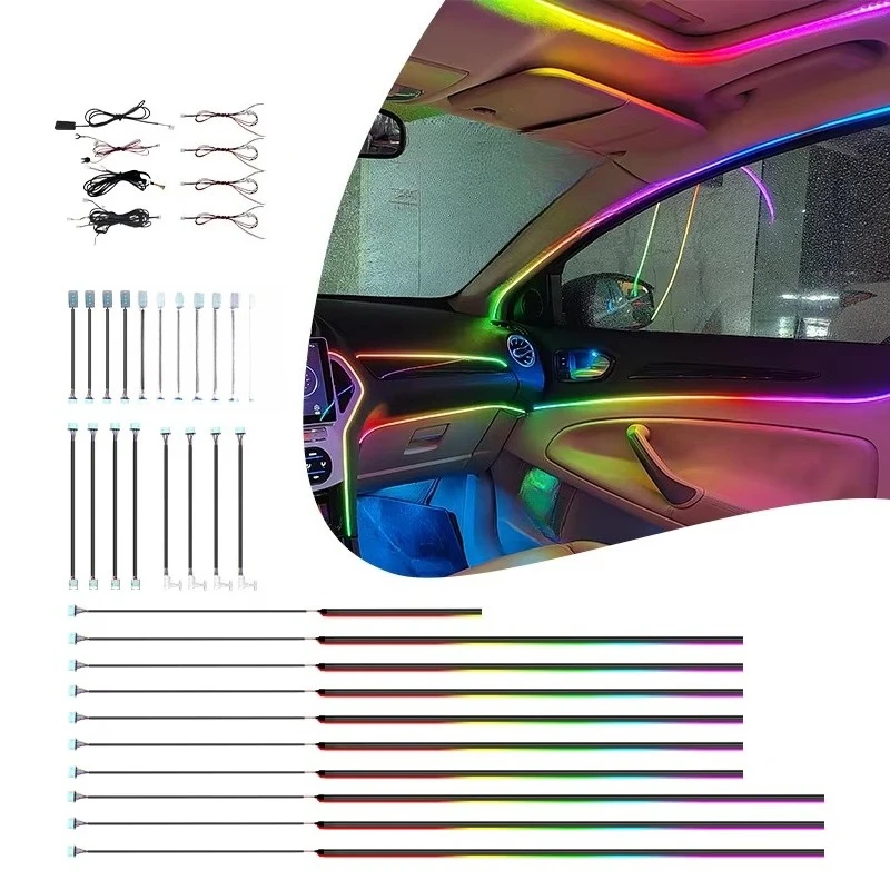 

Factory Automotive Interior Light Automotive Ambient Light Kit 18/22 in 1 RGB Dynamic Symphony Ambient Light