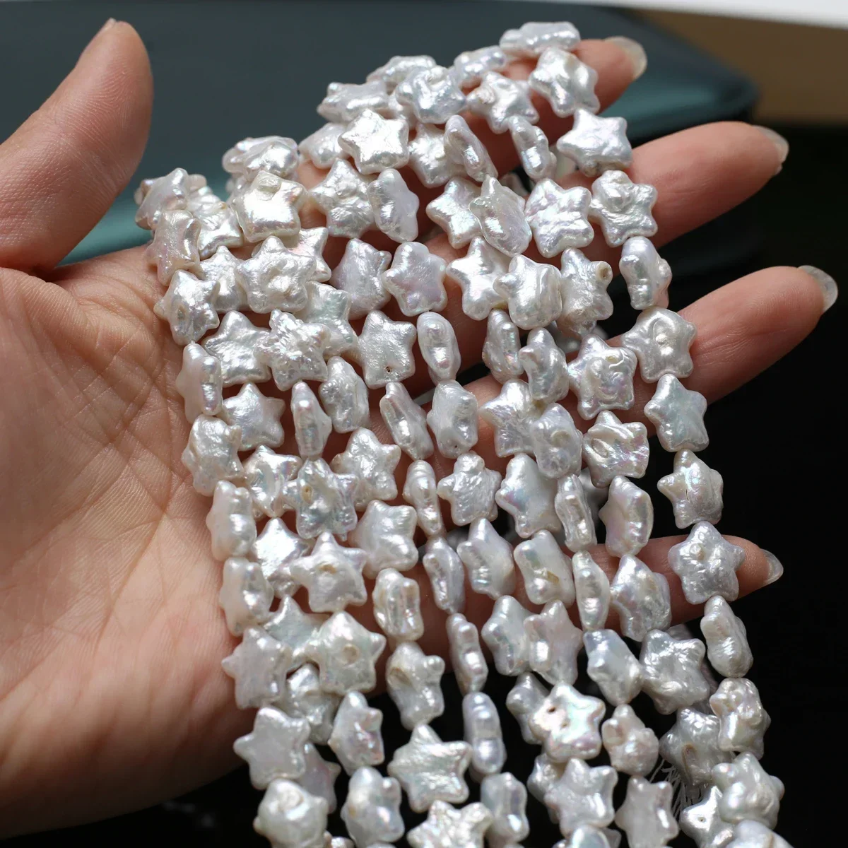 12x12mm4A Sparkling Natural Freshwater Baroque Pentagram Isolated Bead Women Gift Jewelry Make DIY Necklace Bracelet Accessories