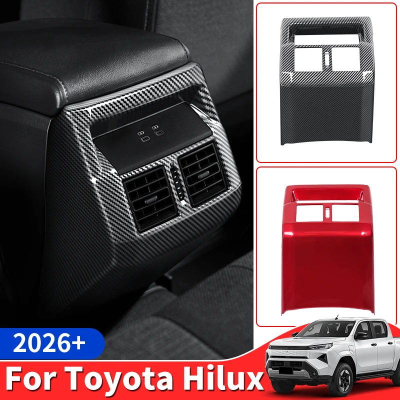 

For 2026 Toyota Hilux Pickup Rear Air Vent Protection Cover Dustproof Anti-kick Anti-scratch Interior Decoration Accessories
