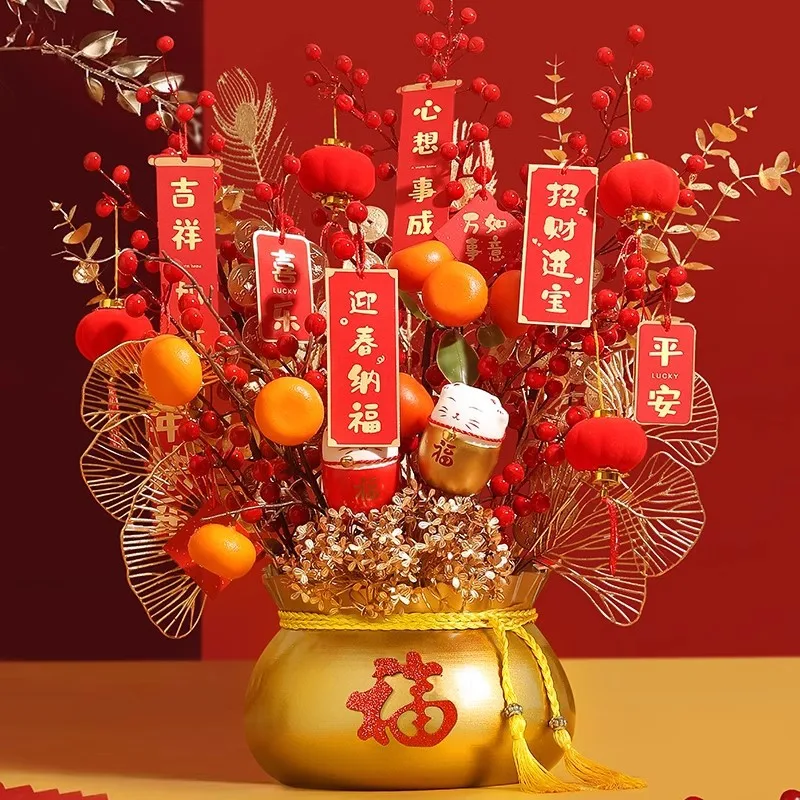 دلو محظوظ هووسورمينغ ديكور منزلي جديد الحلي غرفة المعيشة طاولة الطعام مدخل خزانة التلفزيون أثاث الزفاف #2