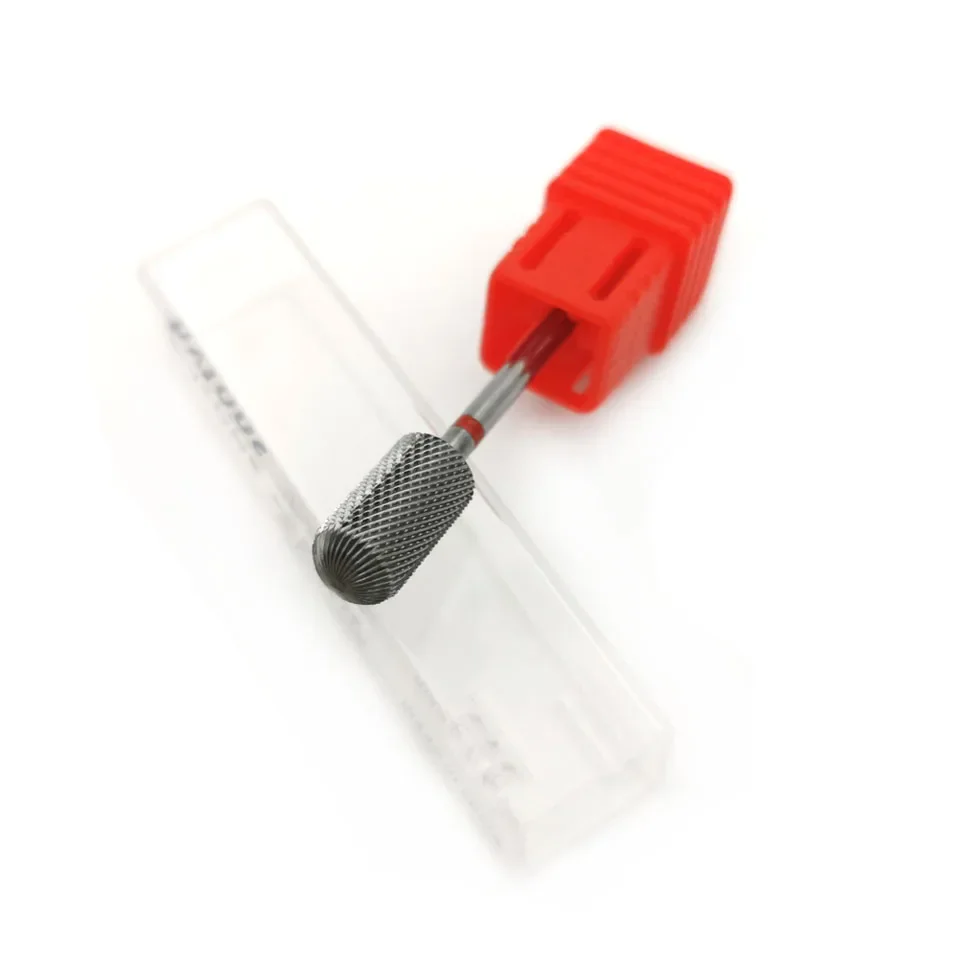 HYTOOS السلس العلوي كبير برميل بت (R قطع) 3/32 كربيد مسمار مثقاب الخشب قاطعة المطحنة لأدوات معدات مانيكير مسمار الفن #4