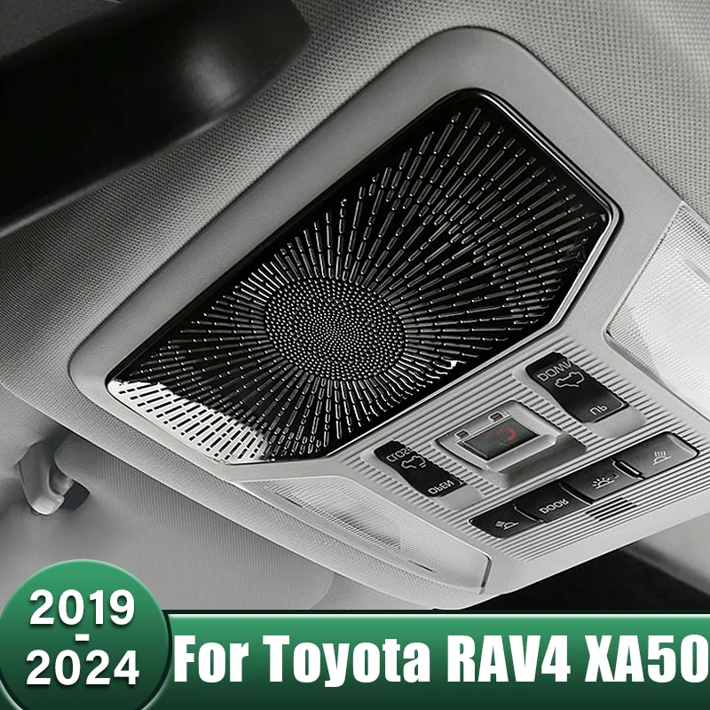 Car Front Reading Light Cover Audio Tweeter Speaker Frame Trim For Toyota RAV4 XA50 2019 2020 2021 2022 2023 2024 RAV 4 Hybrid