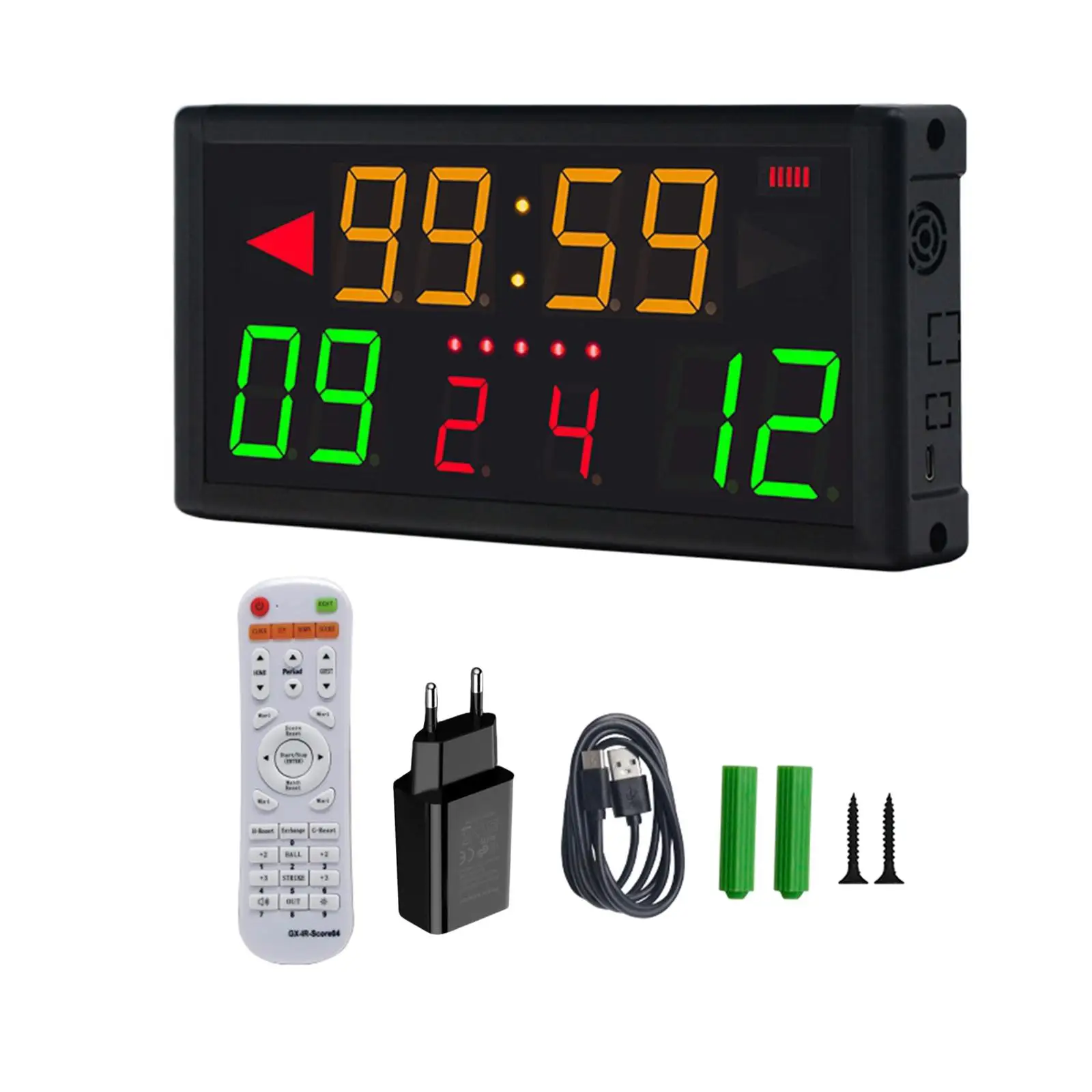 Portable Digital Scoreboard Tripod Mount Score Keeper 2.4G Remote Control 3000CD Brightness Electronic Scoreboard for Tennis