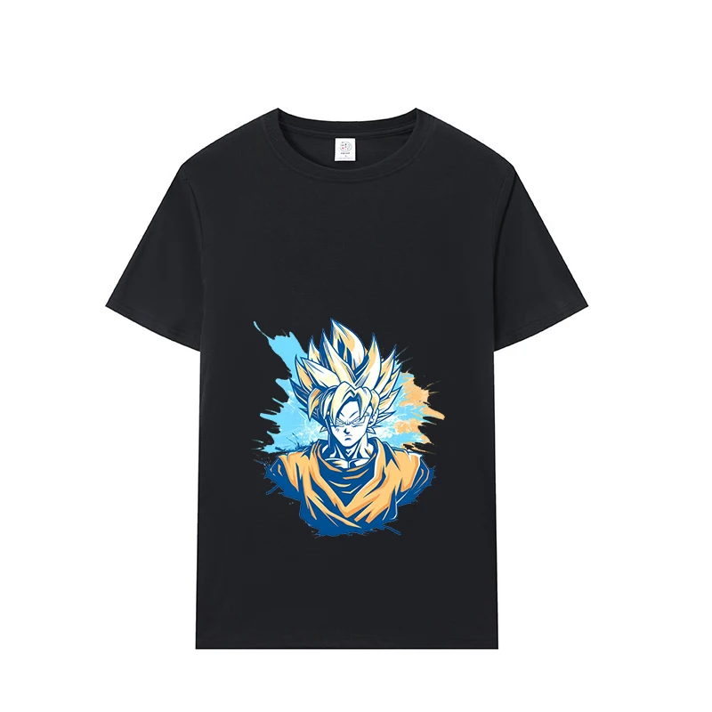 Dragon Ball Men Women Pure Cotton 200g Tshirt Printed Shirt Fitness Oversized Casual Variety Couple Summer Shortsleeved Son Goku