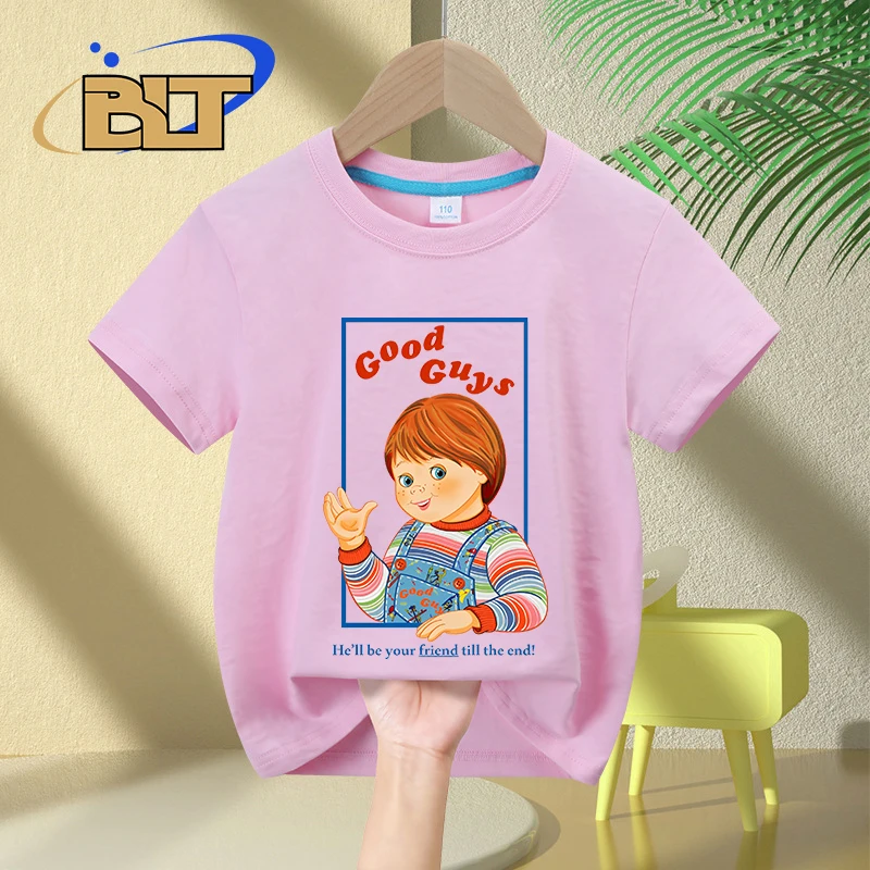 Child's Play - Good Guys printed Kids T-Shirts summer children's pure cotton short-sleeved casual tops boys and girls gifts