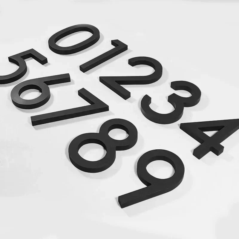 5-6 Inches House Number Outdoor 26 Letters Digital 0-9 Exterior House Numbers Address Plate Signs Name Plate Acrylic Custom Sign