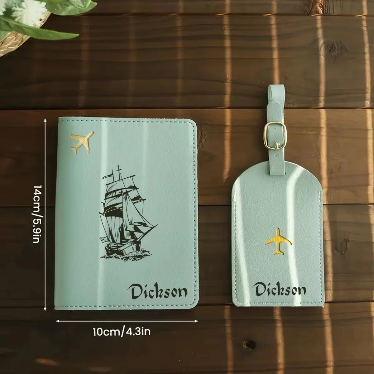 맞춤 이름이 새겨진 여권 홀더 & 수하물 태그 세트, - Travel Accessories Meaning 리뷰 및 가격